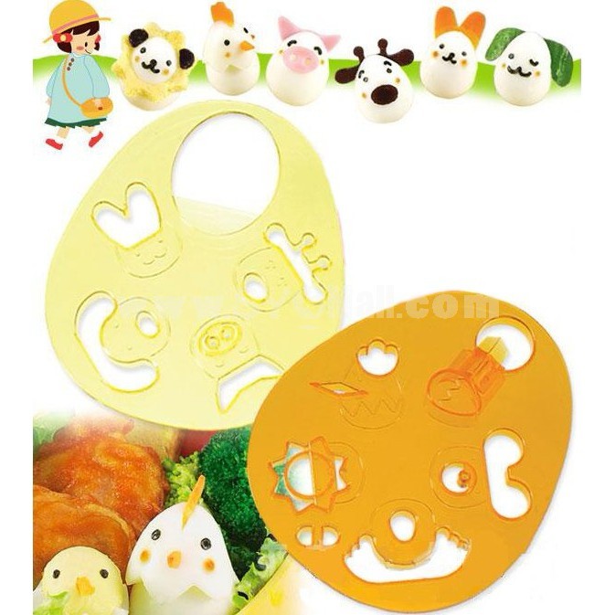 Set Cetakan Pemotong Sayur Isi 2 Vegetable Cutter Lonjong Cetakan Sayur Keju Nori Daging Asap Vegetable Cutter Bento Tool