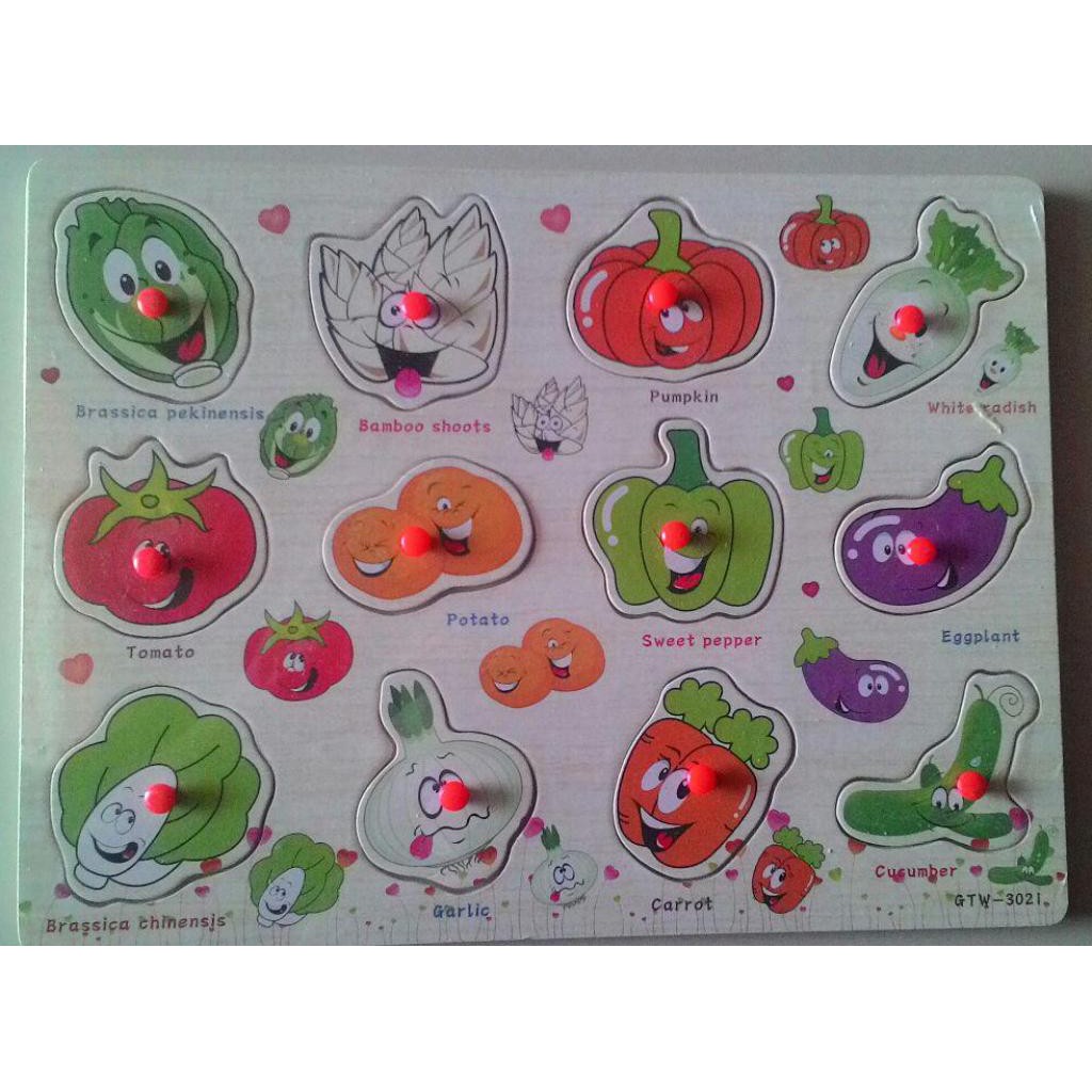 

PAPAN PUZLE STIKER KNOP SAYURAN