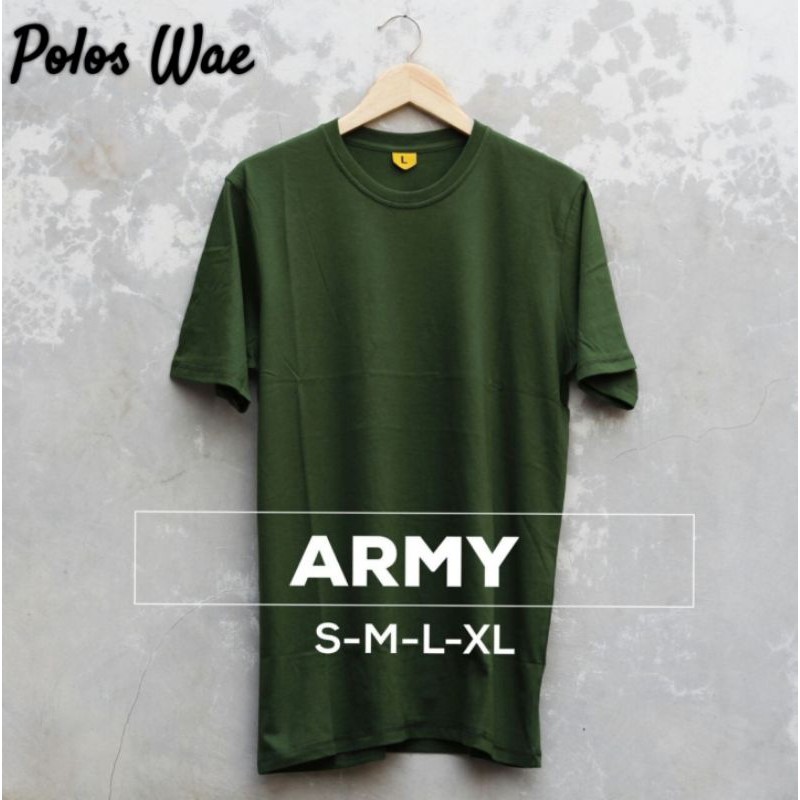 Kaos Polos Hijau Army