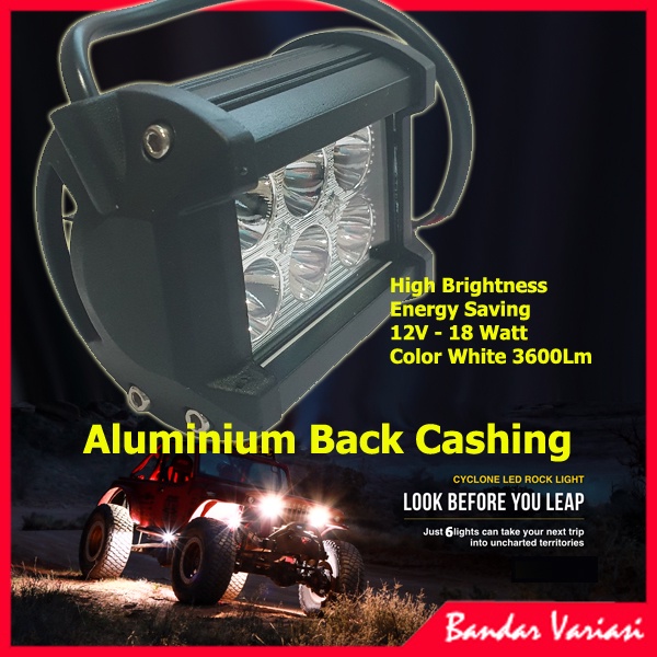 Working Light LED Lampu Kabut Fog Lamp Off Road 4x4 Foglamp Jeep Sorot