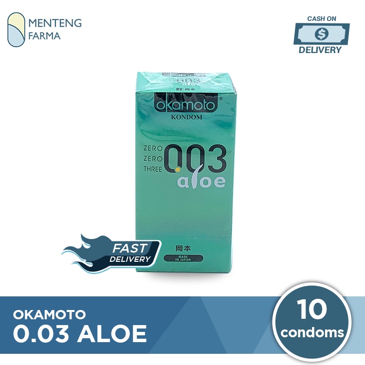 Kondom Okamoto 003 Aloe 10 Pcs - Dengan Aloe Vera Essense