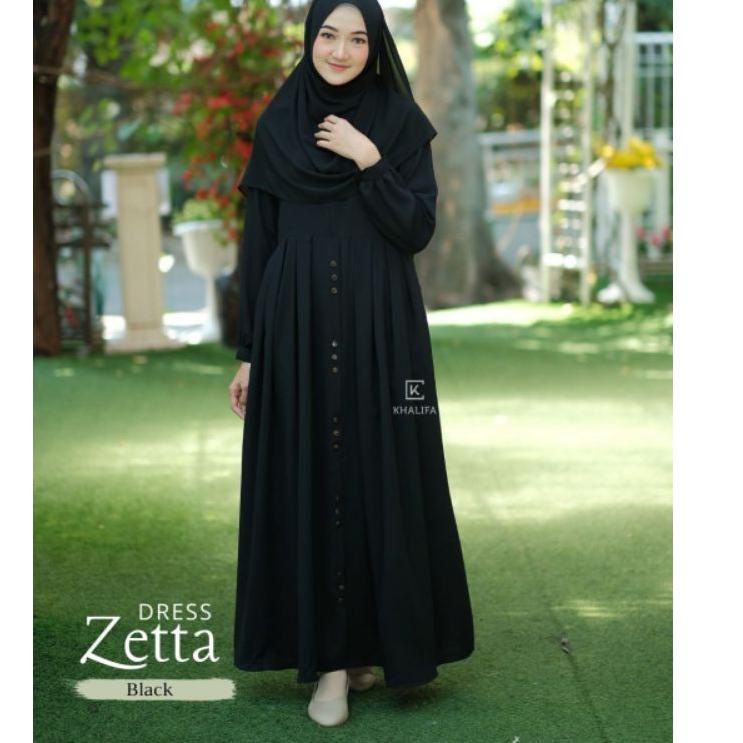 Booming Gamis Polos Premium Warna Hitam Gamis Syari Wanita Remaja