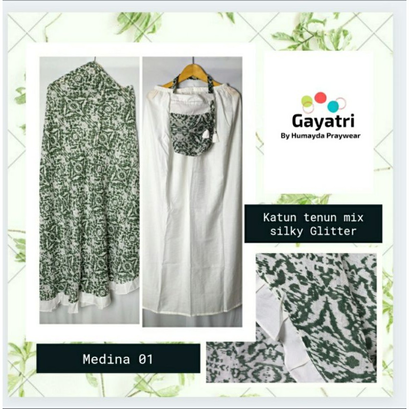 mukena jumbo medina katun tenun mix silky glitter mukena adem mukena traveling