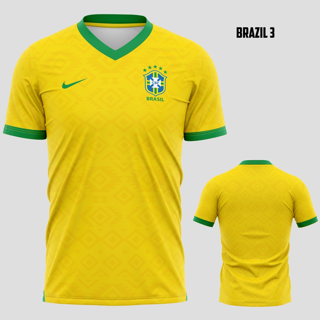 Jersey Bola FULLPRINT BRAZIL CONCEPT 2021 / Baju Bola / Jersey Sepak Bola / Jersey Bola Terbaru / Ne