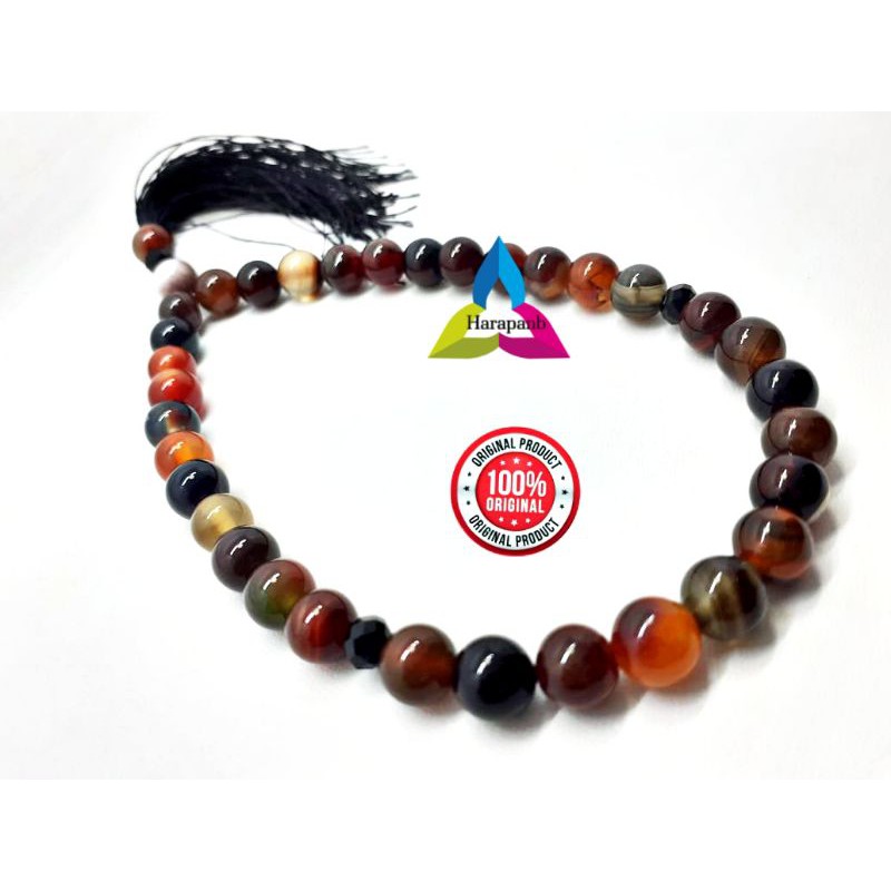 tasbih  batu akik sulaiman madu isi33