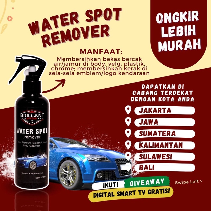 Pembersih Jamur Body Kendaraan | Pembersih Jamur | Water Spot Remover | Obat Jamur Kendaraan | Pembersih Jamur Motor | Pembersih Jamur Body Motor Mobil | Cairan Penghilang Kerak | Cairan Pembersih Emblem Mobil | Pembersih Chrome|Pembersih Bercak Air Mobil