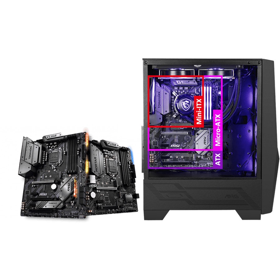 MSI MAG FORGE 101M PC Cases Gaming / Case Komputer / Casing Computer