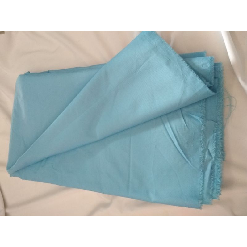 KAIN KATUN POLOS WARNA BIRU LANGIT TERANG (REQ PANJANG 50cm = Rp. 14.000)