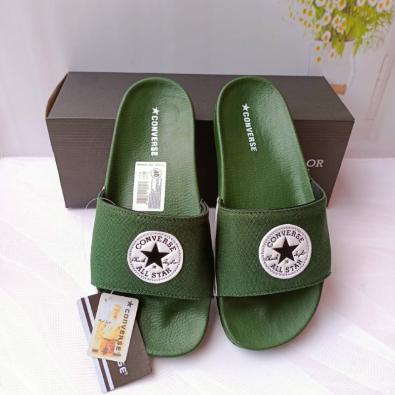 Sandal Converse Hijau Army Slop Original