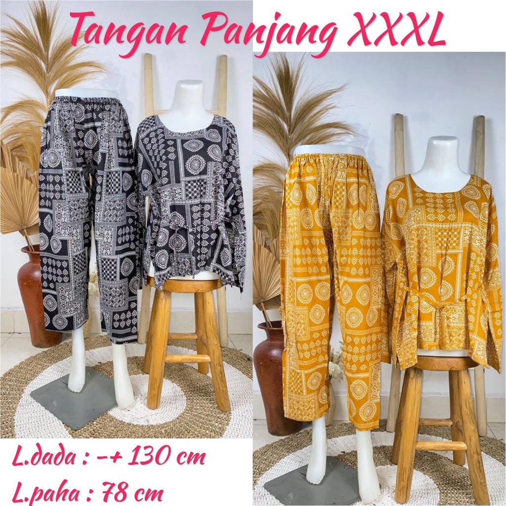 SETCEL TANGAN PANJANG JUMBO XXXL/Pajamas/bajutidur/Baby doll