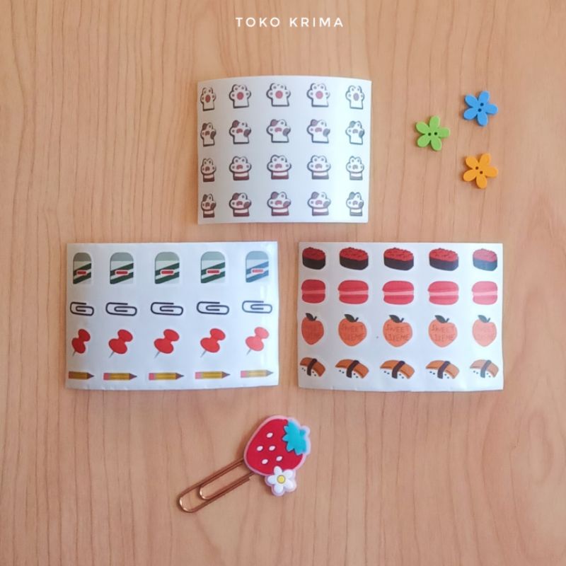 

Stiker Sticker Mini Aneka Bentuk dalam Lembaran (Shared)