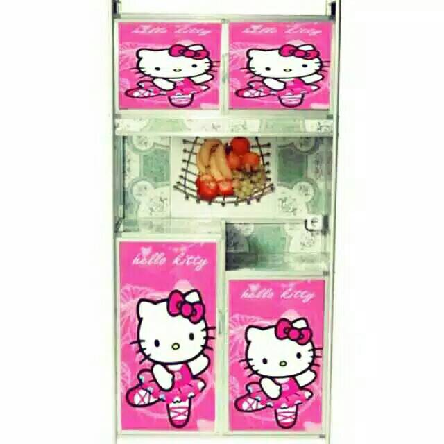 Stiker rak piring kaca cantik
