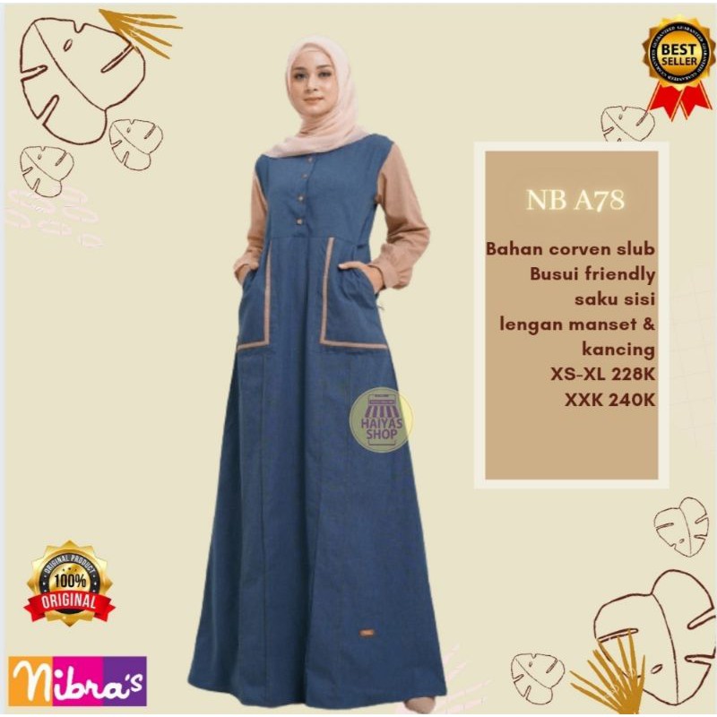 Gamis wanita terbaru nibras A78 NB A 78