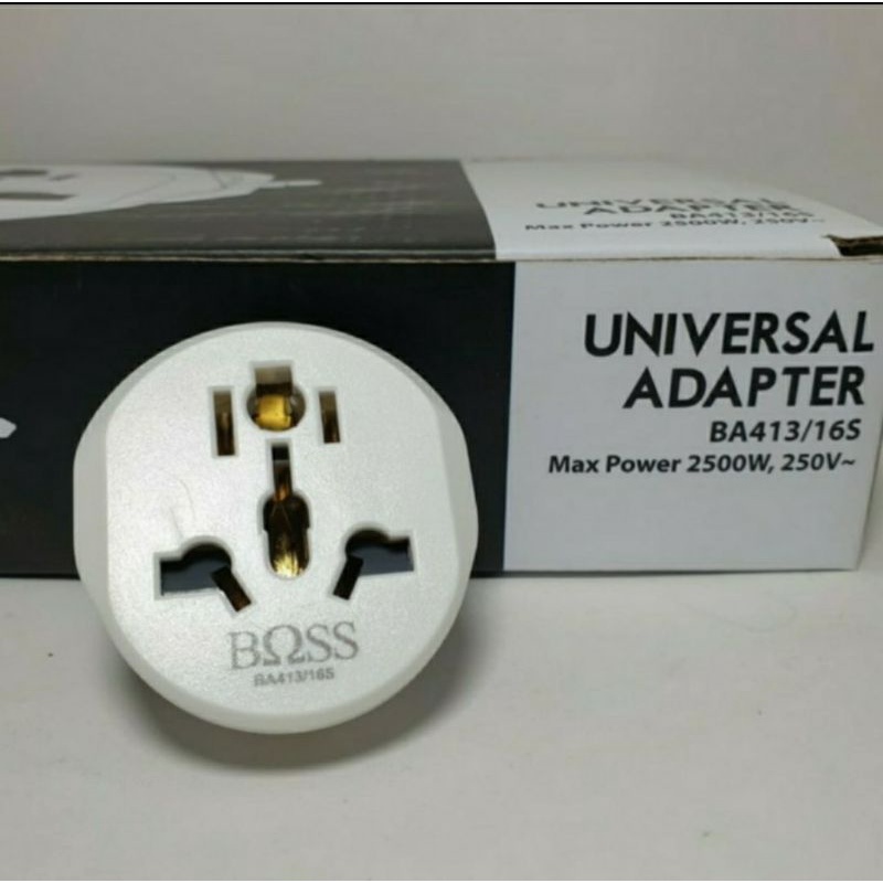 Over steker Universal Sambungan Colokan Kaki 3 Adapter 16A 250V