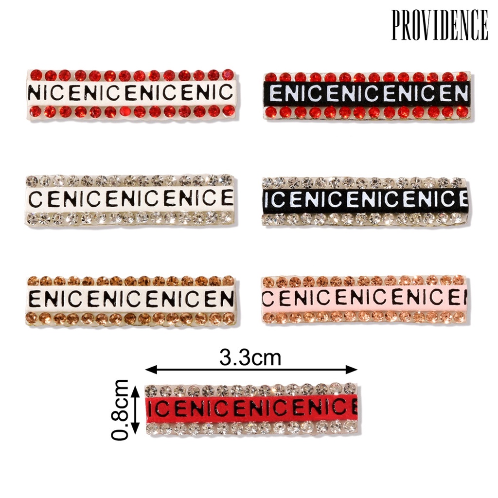 Providence 12Pcs Manicure Decal Anti-falling Eye-catching Easy to Apply Unique Glitter Letter Nail Art Decorations for Nails Beauty