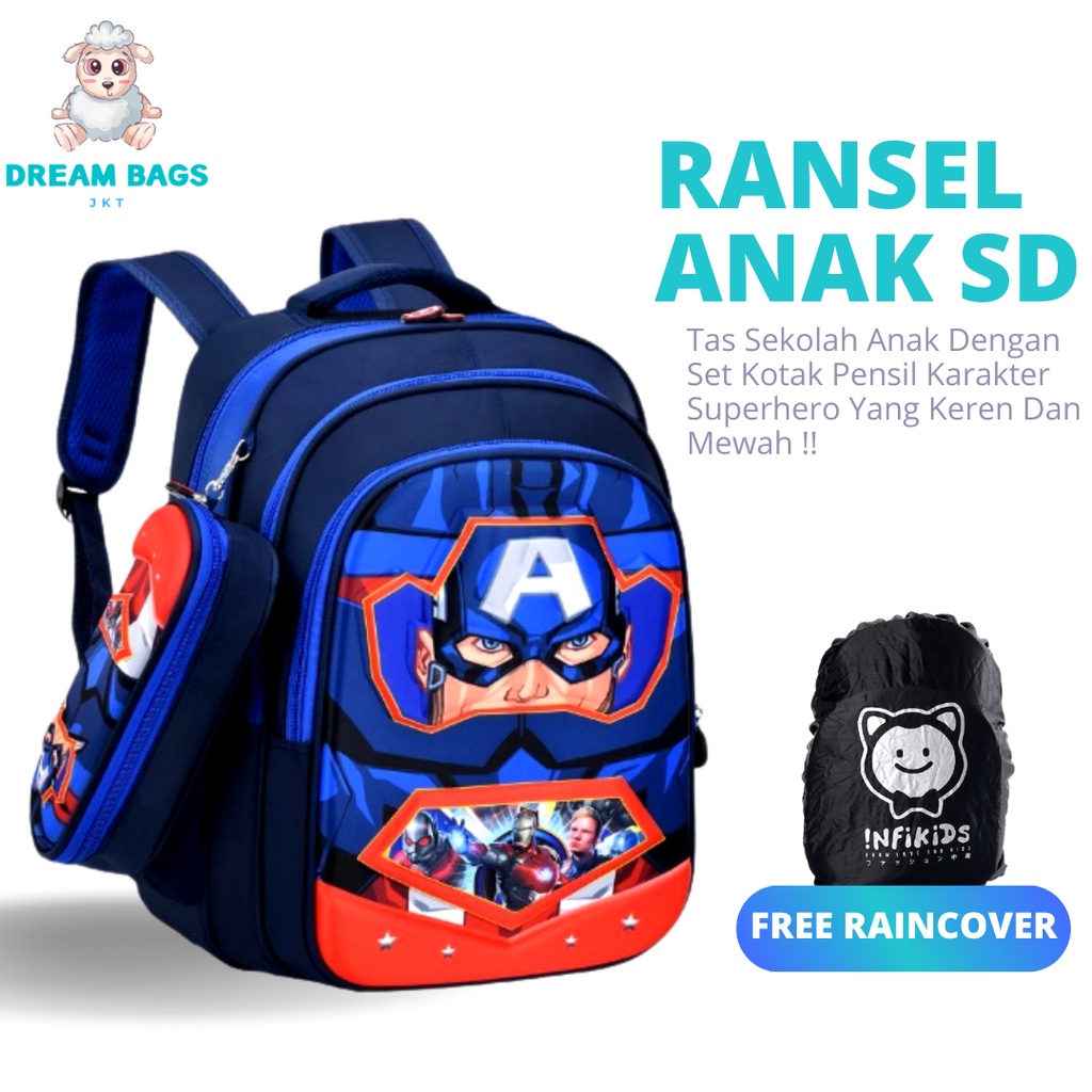 Dream Bags Tas Ransel Anak Capten DB 1651 Size SD Tas Anak Import