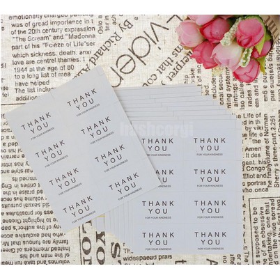 Paper Tags Sticker THANK YOU - FOR YOUR KINDNESS (1sheet/8pcs)