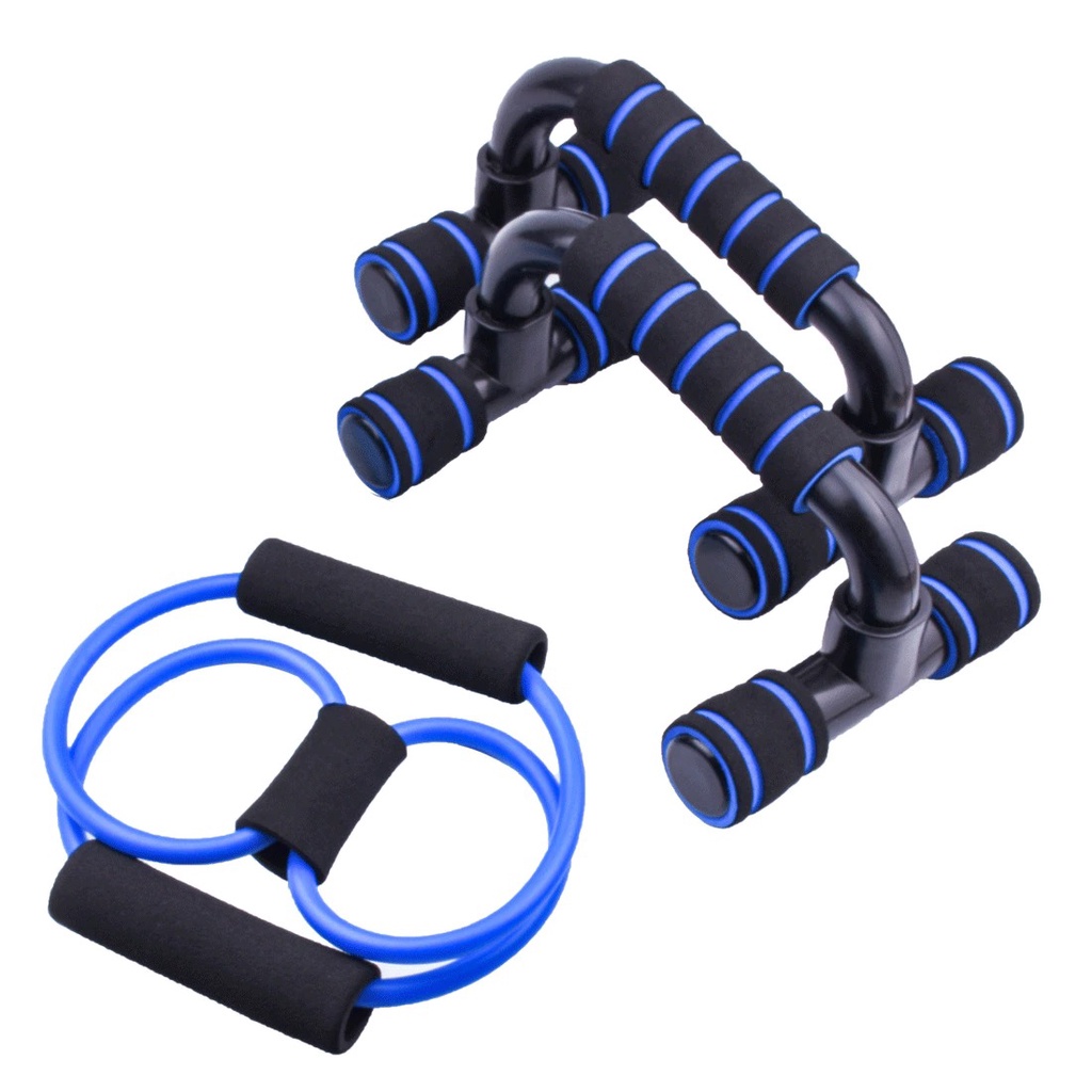 Alat Gym Fitness 6 in 1 5 in 1 Abdominal Fitness Set Roller Push Up Bar Hand Grip