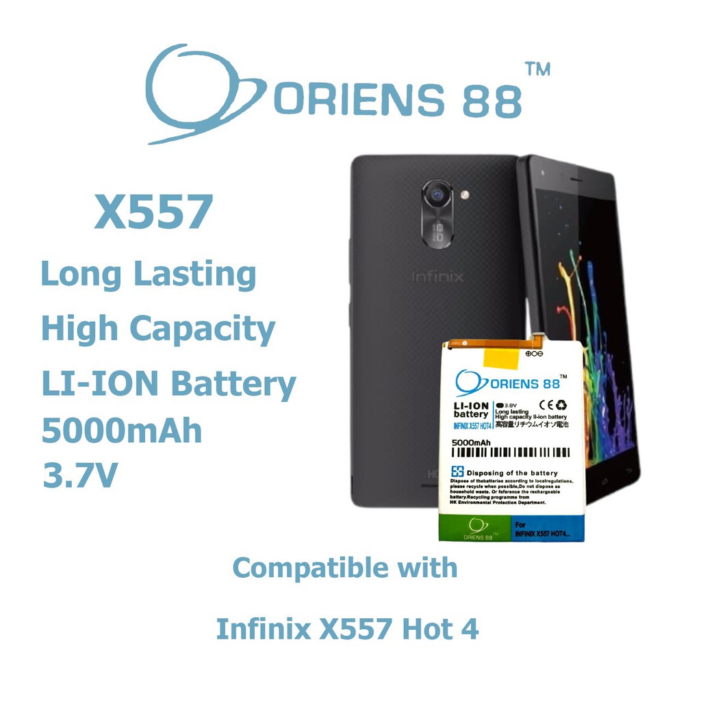 Baterai Batre Battery Double Power Infinix Hot 4X557 OR88/Oriens88