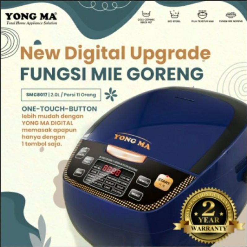 YONGMA magic com digital 2 liter YMC 801 / rice cooker eco ceramic 2L SMC 8017 SMC8017