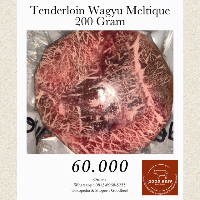 

Tenderloin Wagyu Meltique 200 Gram