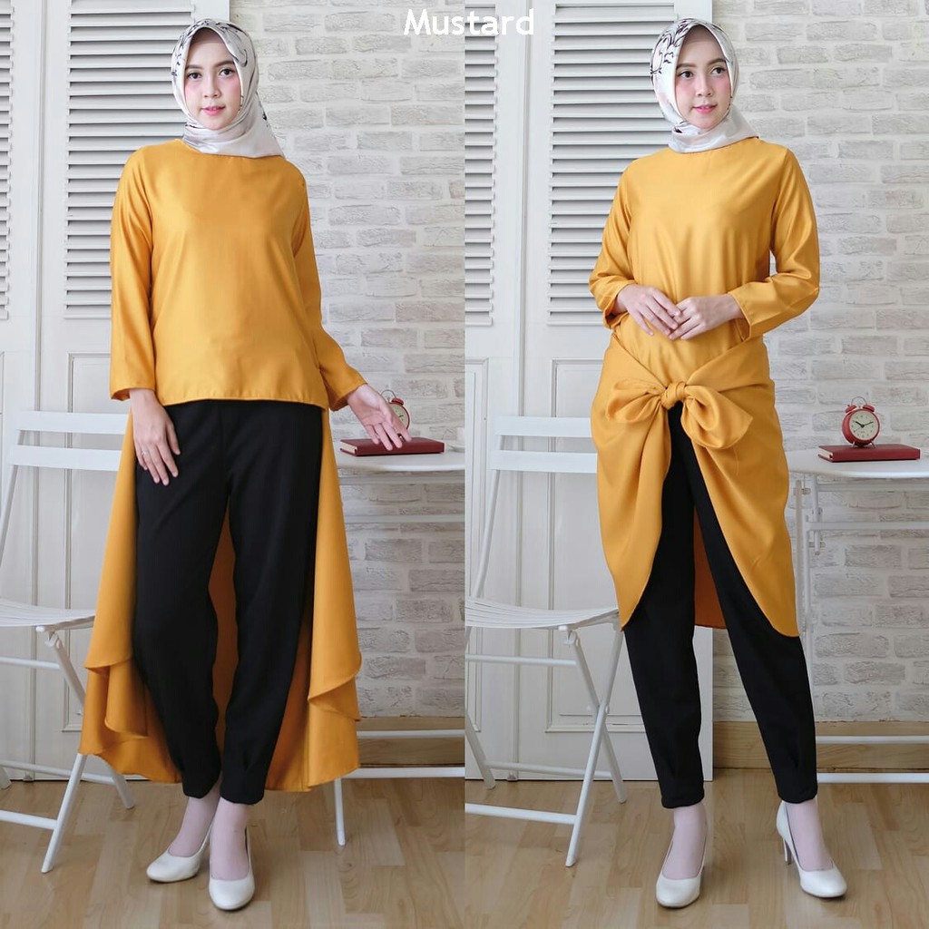 SALE Tunik Wanita bahan Baloteli / Atasan Fashion Muslim / Blouse Wanita Model Penguin