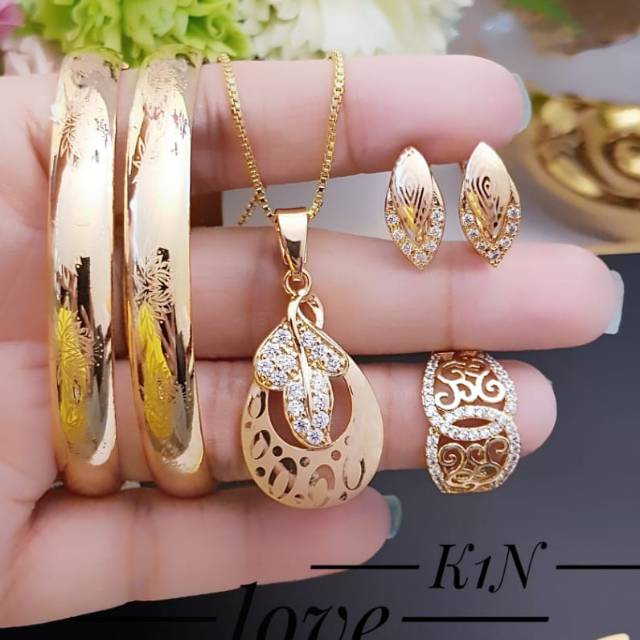 Xuping set perhiasan lapis emas 24k 1801