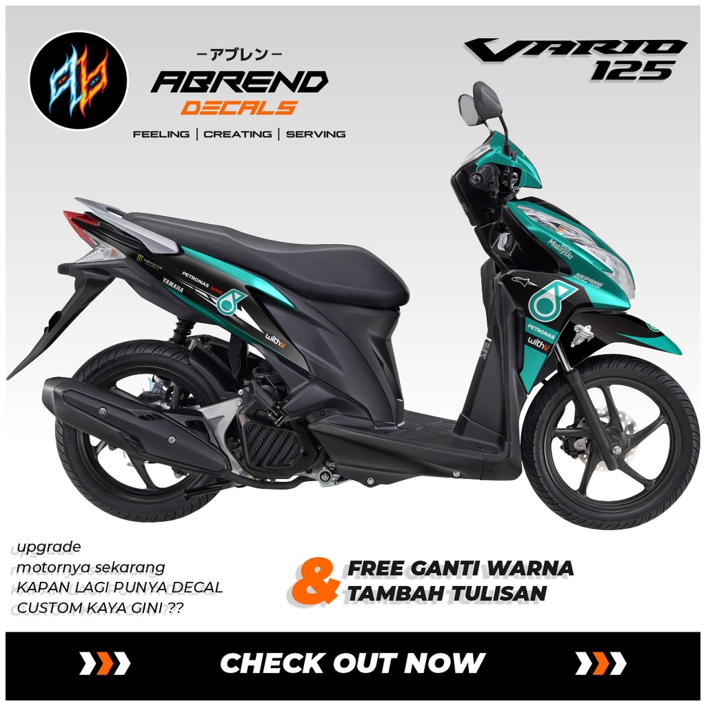 DECAL FULLBODY  HONDA VARIO 125 OLD PETRONAS / STIKER MOTOR VARIO 125 LAMA / DECAL PETRONAS / STIKER