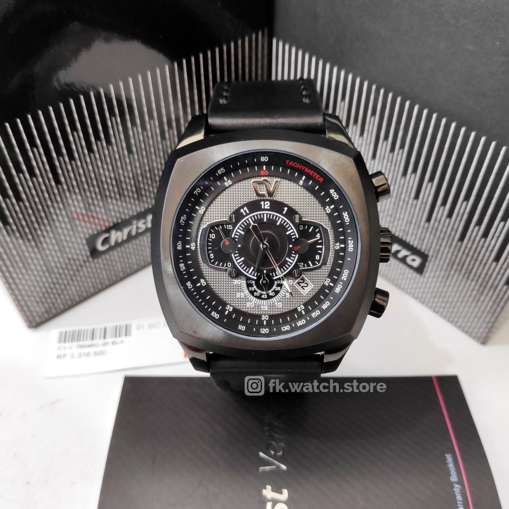 Christ Verra CV C 75048G-26 BLK Chronograph Original Jam Tangan Pria Analog