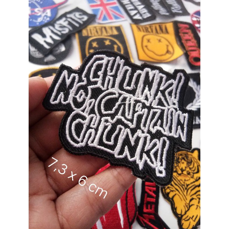 patch bordir chunk no captain chunk aksesoris fashion