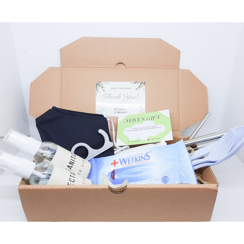 

Hampers New Normal KIt Gift Box Birthday Graduation Anniversary Wedding Gift Paket B