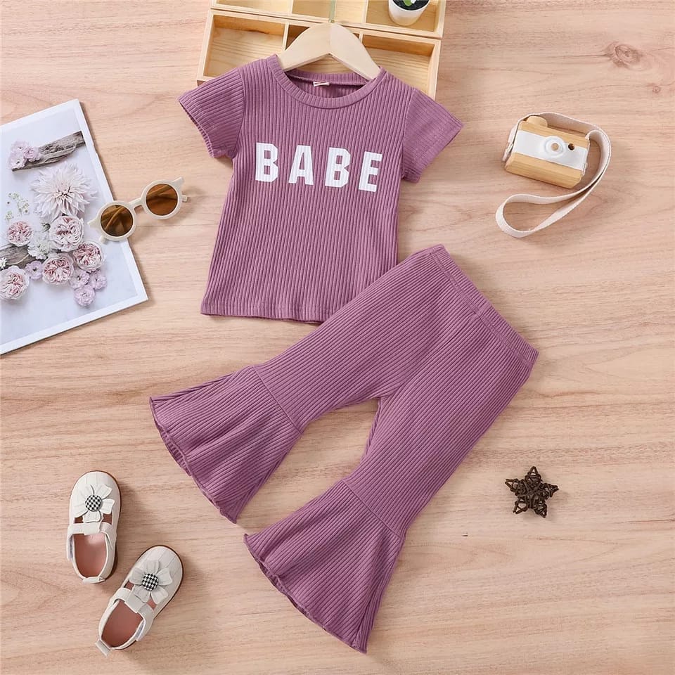 BEFAST - ZTL OOTD Oneset Anak IBAYA / SETELAN ANAK EXEL / Oneset Anak-Anak Perempuan / Pakaian Balita Kekinian / Set Atasan Kaos lengan pendek+Celana Panjang Curtbray / Oneset Trendy / Fashion Casual Anak perempuan / Terlaris / Termurah