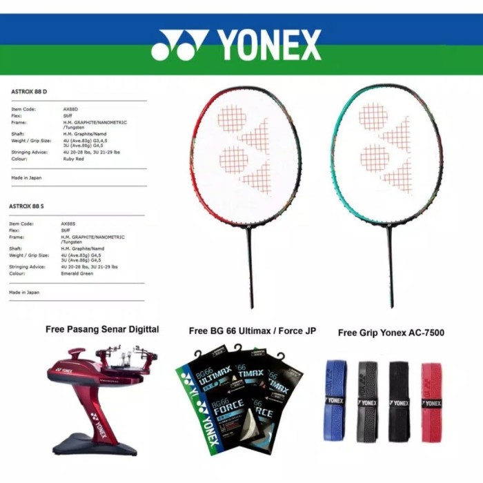 RAKET YONEX ASTROX 88S / 88D