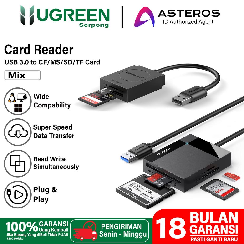 UGREEN Card Reader USB Type A 3.0 Dan Card Reader USB Type C