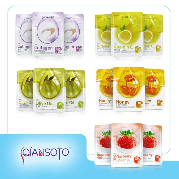 QIANSOTO Variant Sheet Mask 35ml [1BOX : 6 SACHET