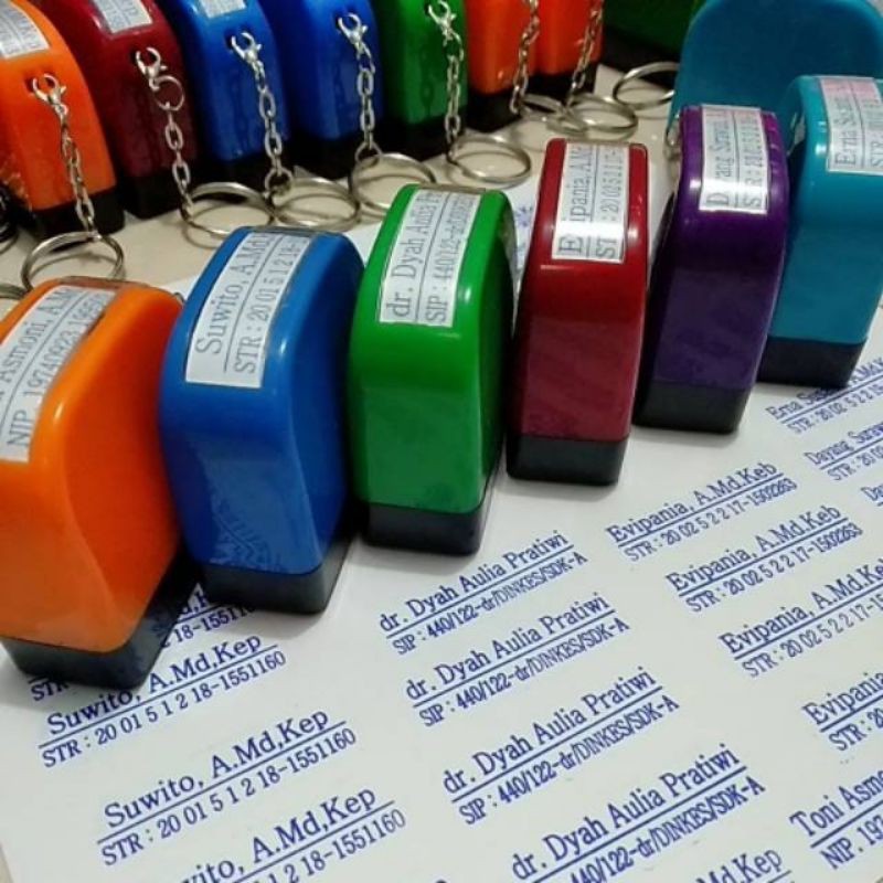 MURAH STEMPEL NAMA BIDAN, DOKTER, UKURAN10X30 MM APOTEKER, JABATAN, NO HP. CUSTOM STEMPEL TOKO PRIBA
