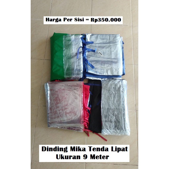 Dinding Mika Tenda Lipat Ukuran 9 Meter