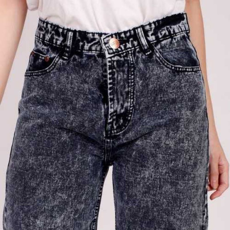 Highwaist Kulot Jeans wanita Rawis