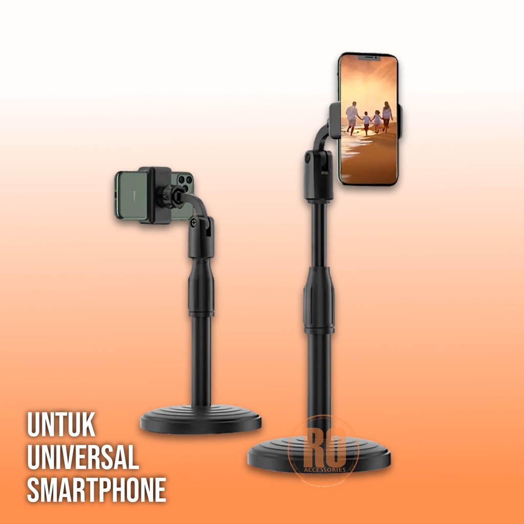 [RO ACC]  MICROPHONE PHONE STAND HOLDER lIVE BRODCAST UNIVERSAL ALL TIPE HP