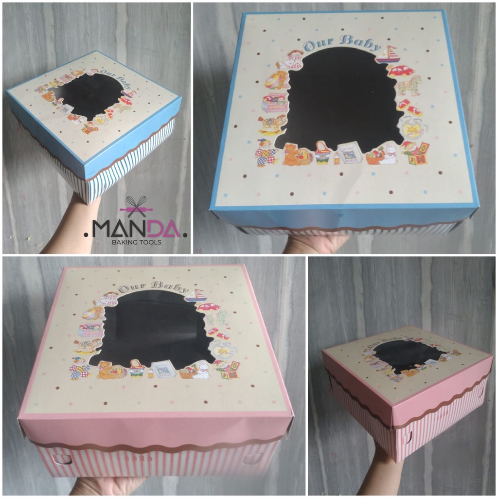

Kardus dus hampers hantaran kue tart puding ukuran 22x22x8 cm