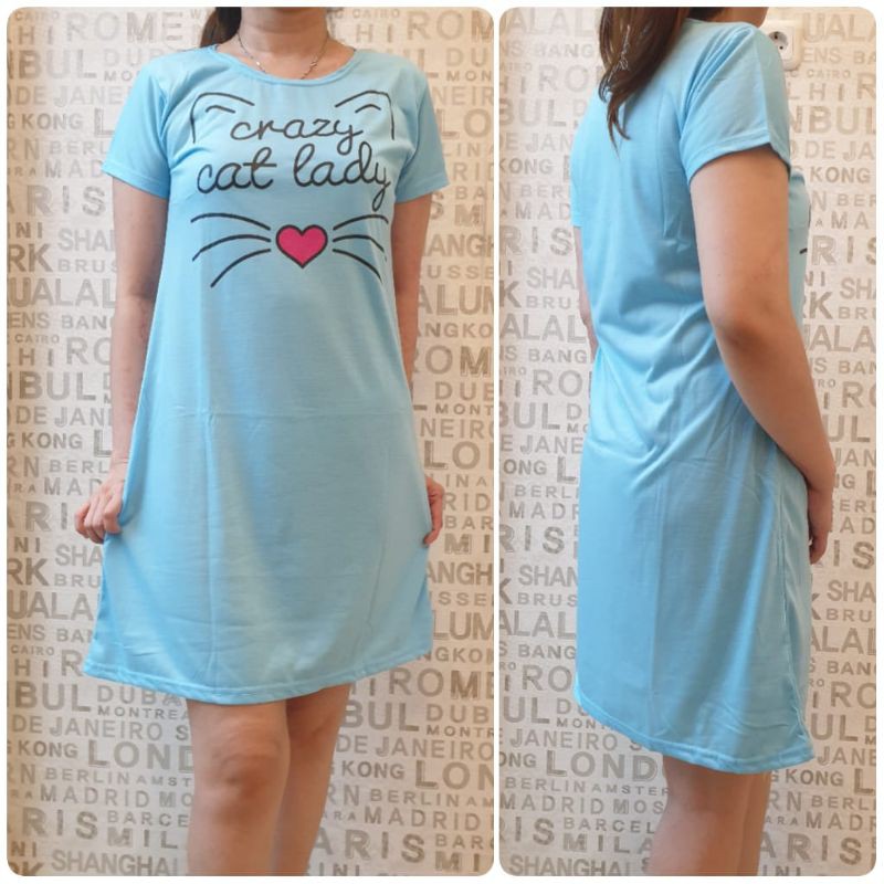 promo murah !!! dress tunix katun XL kucing