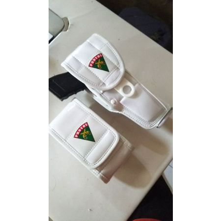 sarung pistol panjang putih logo provos set