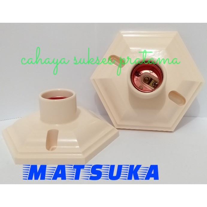Fitting Lampu/ Fiting Plafon Kembang Besar Segi 6 TA-8853 Matsuka
