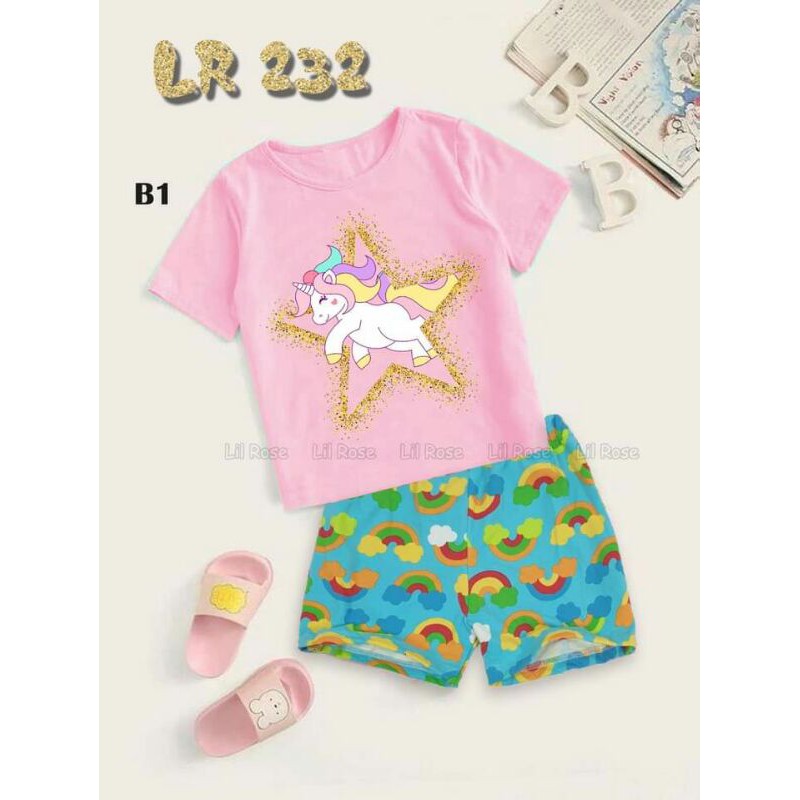 LR232 B BAJU ANAK RUMAH UNICORN / BAJU MAEN ANAK