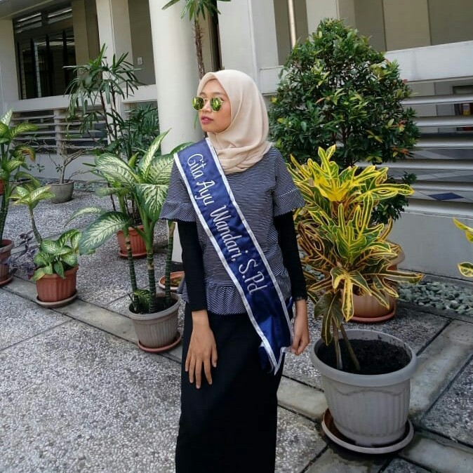 Slempang Wisuda Selempang Sidang Sash Kelulusan Bahan Satin