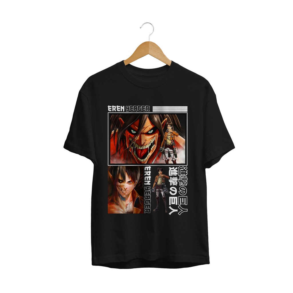 BAJU TERBARU ANIME LOGO AOT DEMONS TITAN EREN YEAGER ATTACK ON TITAN SNK PREMIUM DISTRO