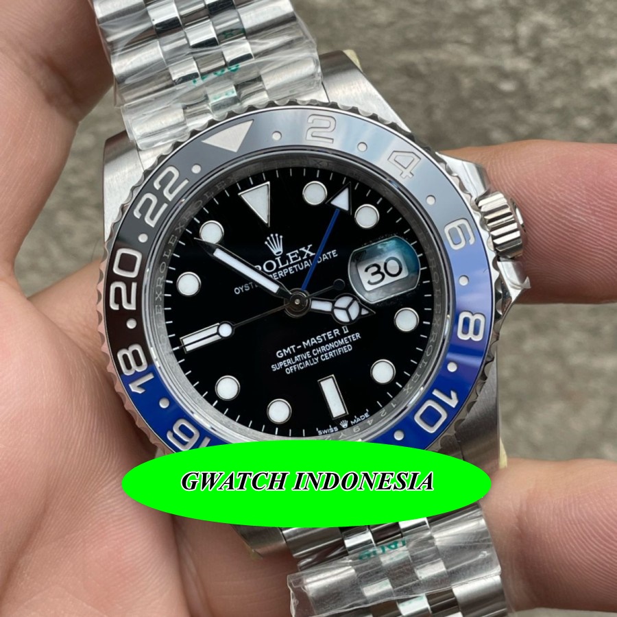 Promo  Jam Tangan Pria Keren Rolex GMT Master II Batman 116710 BLNR SA3186 SS 904L VRF 1:1 Stainless