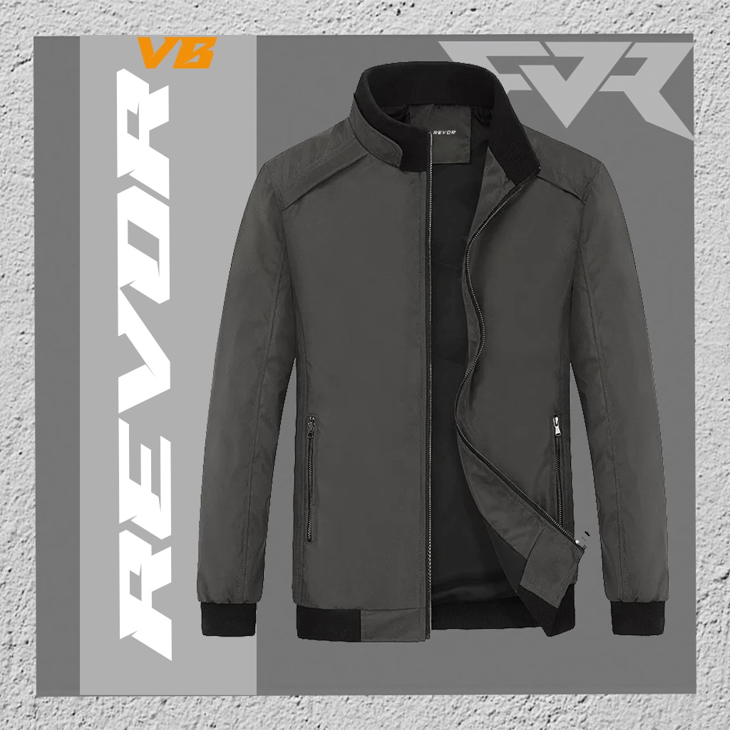 Revor VB Jaket Motor Styles Waterproof Pria Army/gray/navy/black