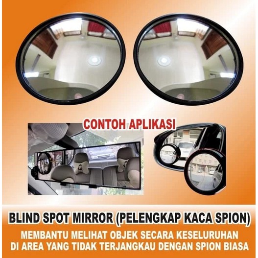 Kaca Tambahan Spion Kendaraan Mobil kecil cembung / Blind Spot Car Mirror Cembung