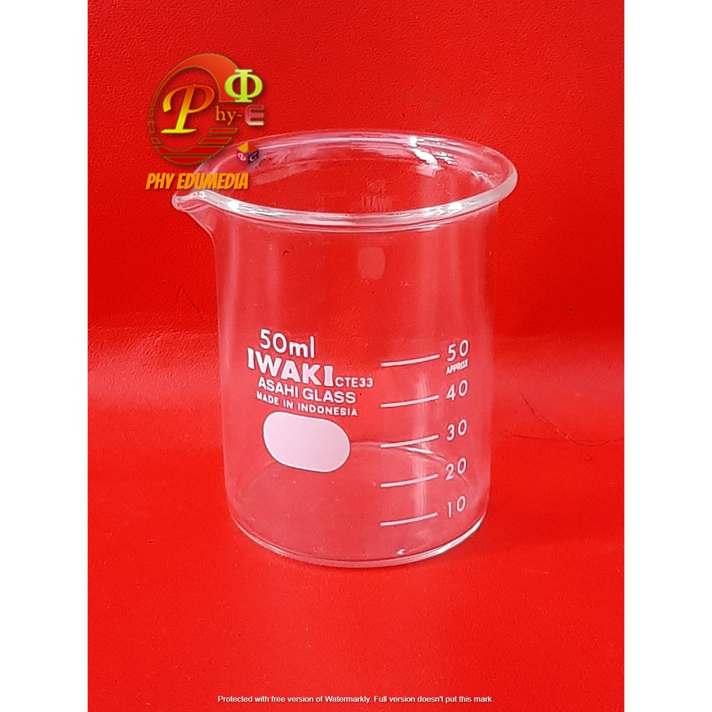 Beaker 50ml Iwaki / Beaker Glass 50ml / Gelas Kimia 50ml IWAKI